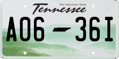 TN license plate A0636I