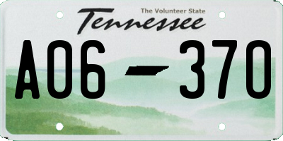 TN license plate A0637O