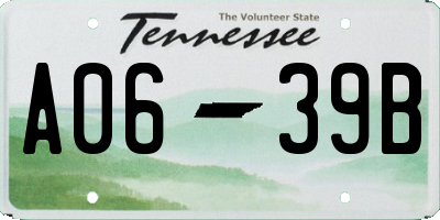 TN license plate A0639B