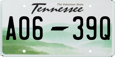 TN license plate A0639Q