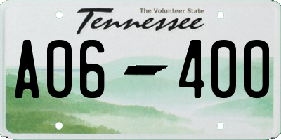 TN license plate A0640O