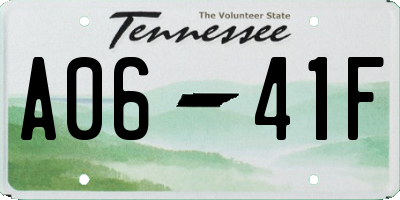 TN license plate A0641F