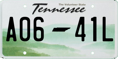 TN license plate A0641L