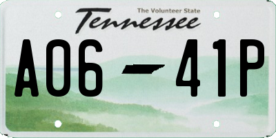 TN license plate A0641P