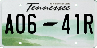TN license plate A0641R