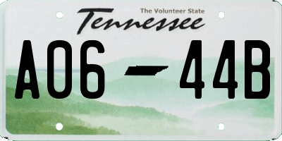 TN license plate A0644B