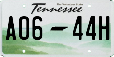 TN license plate A0644H