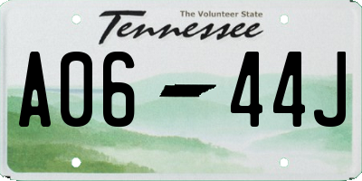 TN license plate A0644J