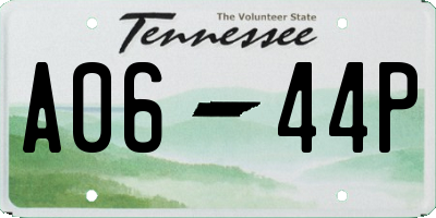 TN license plate A0644P