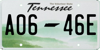TN license plate A0646E