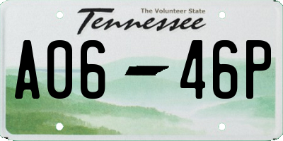 TN license plate A0646P