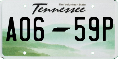 TN license plate A0659P