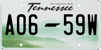 TN license plate A0659W