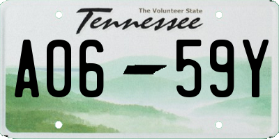 TN license plate A0659Y