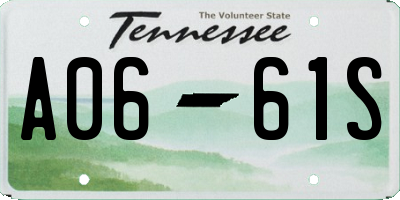 TN license plate A0661S