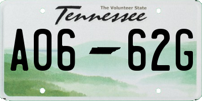 TN license plate A0662G