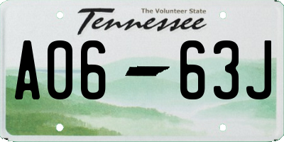 TN license plate A0663J