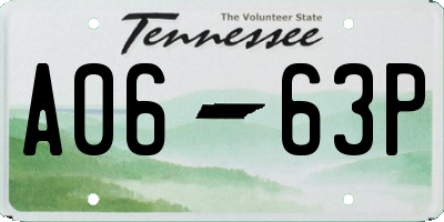 TN license plate A0663P