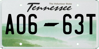 TN license plate A0663T