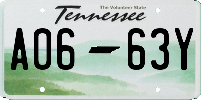 TN license plate A0663Y