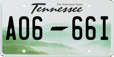 TN license plate A0666I