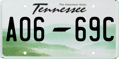 TN license plate A0669C