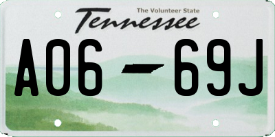 TN license plate A0669J