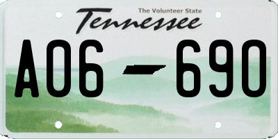 TN license plate A0669O