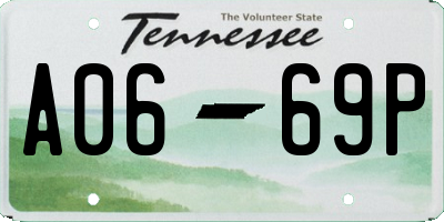 TN license plate A0669P