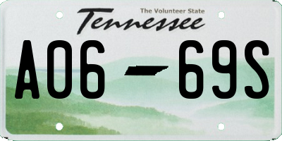 TN license plate A0669S