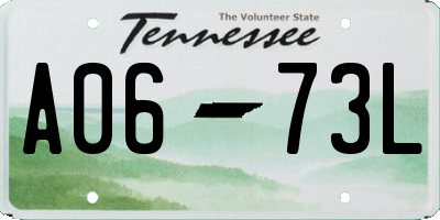 TN license plate A0673L
