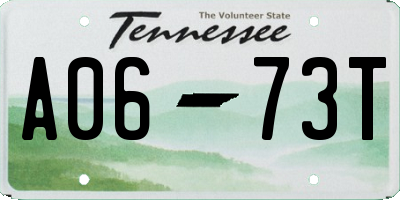 TN license plate A0673T