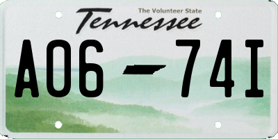 TN license plate A0674I
