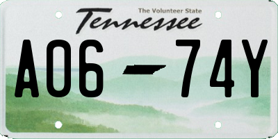 TN license plate A0674Y