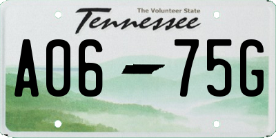 TN license plate A0675G