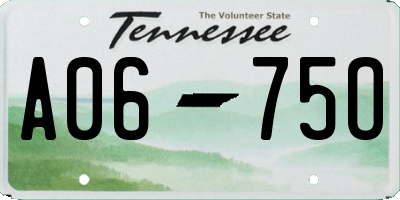 TN license plate A0675O