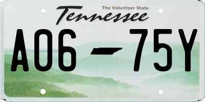 TN license plate A0675Y