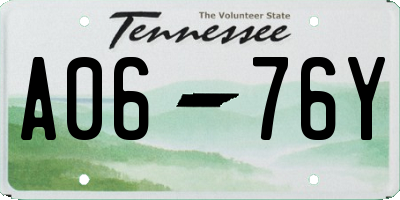 TN license plate A0676Y