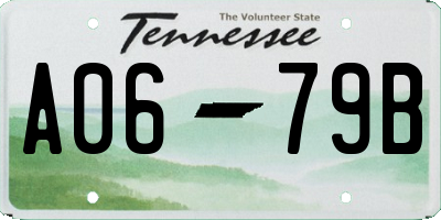 TN license plate A0679B