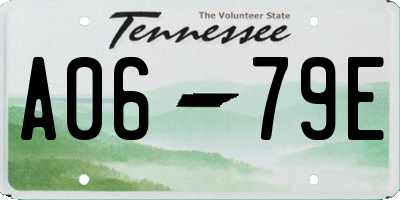 TN license plate A0679E