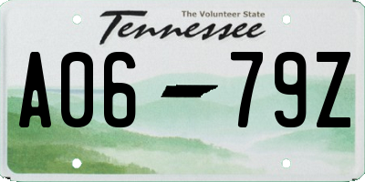 TN license plate A0679Z