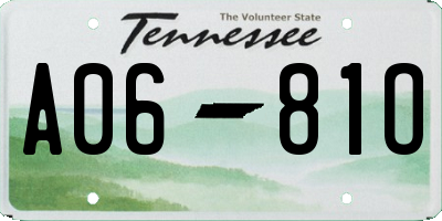 TN license plate A0681O