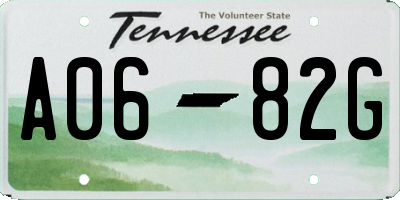 TN license plate A0682G