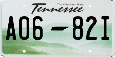 TN license plate A0682I