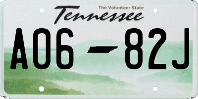 TN license plate A0682J