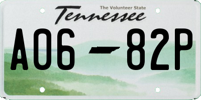 TN license plate A0682P