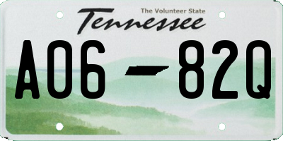 TN license plate A0682Q