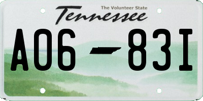 TN license plate A0683I