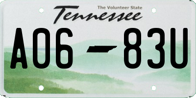 TN license plate A0683U