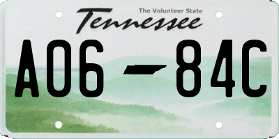 TN license plate A0684C